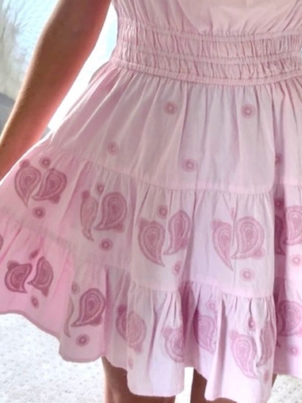 Roller Rabbit Pink Paisley Embroidered Pipette Mini Dress - Picture 13 of 13